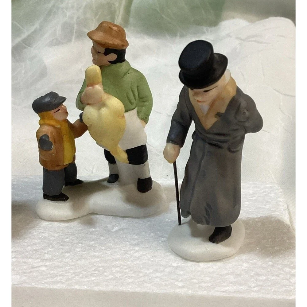 Dept 56 Christmas Carol Characters Scrooge Bob Cratchit Tiny Tim Set 3 Boxed Set